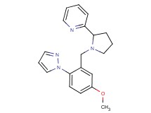 2-{1-[5-methoxy-2-(1H-pyrazol-1-yl)benzyl]pyrrolidin-2-yl}pyridine