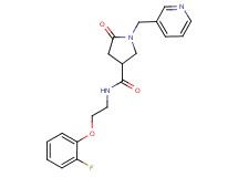 N-[2-(2-fluorophenoxy)ethyl]-5-oxo-1-(pyridin-3-ylmethyl)pyrrolidine-3-carboxamide