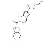 N-(2-hydroxyethyl)-5-(4,5,6,7-tetrahydro-1,3-benzothiazol-2-ylcarbonyl)-4,5,6,7-tetrahydropyrazolo[1,5-a]pyrazine-2-carboxamide