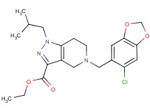 ethyl 5-[(6-chloro-1,3-benzodioxol-5-yl)methyl]-1-isobutyl-4,5,6,7-tetrahydro-1H-pyrazolo[4,3-c]pyridine-3-carboxylate