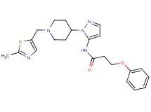 N-(1-{1-[(2-methyl-1,3-thiazol-5-yl)methyl]-4-piperidinyl}-1H-pyrazol-5-yl)-3-phenoxypropanamide