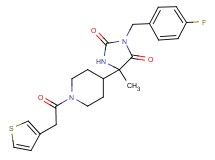 3-(4-fluorobenzyl)-5-methyl-5-[1-(3-thienylacetyl)-4-piperidinyl]-2,4-imidazolidinedione