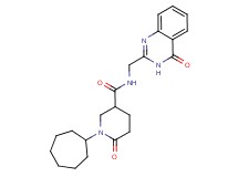 1-cycloheptyl-6-oxo-N-[(4-oxo-3,4-dihydro-2-quinazolinyl)methyl]-3-piperidinecarboxamide