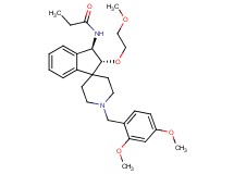 N-[(2R*,3R*)-1'-(2,4-dimethoxybenzyl)-2-(2-methoxyethoxy)-2,3-dihydrospiro[indene-1,4'-piperidin]-3-yl]propanamide