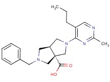 (3aS*,6aS*)-2-benzyl-5-(2-methyl-5-propylpyrimidin-4-yl)hexahydropyrrolo[3,4-c]pyrrole-3a(1H)-carboxylic acid