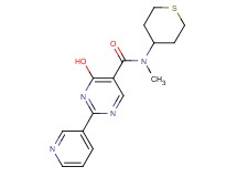 4-hydroxy-N-methyl-2-pyridin-3-yl-N-(tetrahydro-2H-thiopyran-4-yl)pyrimidine-5-carboxamide