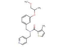N-[3-(2-methoxy-1-methylethoxy)benzyl]-3-methyl-N-(4-pyridinylmethyl)-2-thiophenecarboxamide