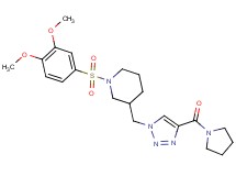 1-[(3,4-dimethoxyphenyl)sulfonyl]-3-{[4-(1-pyrrolidinylcarbonyl)-1H-1,2,3-triazol-1-yl]methyl}piperidine