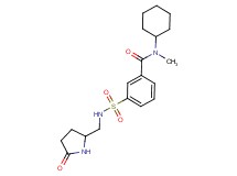 N-cyclohexyl-N-methyl-3-({[(5-oxopyrrolidin-2-yl)methyl]amino}sulfonyl)benzamide