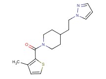 1-[(3-methyl-2-thienyl)carbonyl]-4-[2-(1H-pyrazol-1-yl)ethyl]piperidine
