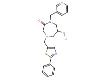 6-hydroxy-4-[(2-phenyl-1,3-thiazol-5-yl)methyl]-1-(3-pyridinylmethyl)-1,4-diazepan-2-one