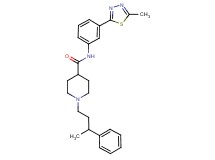 N-[3-(5-methyl-1,3,4-thiadiazol-2-yl)phenyl]-1-(3-phenylbutyl)-4-piperidinecarboxamide