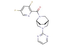 (1S*,5R*)-6-[(3,5-difluoro-2-pyridinyl)carbonyl]-3-(2-pyrimidinyl)-3,6-diazabicyclo[3.2.2]nonane