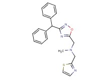 1-[3-(diphenylmethyl)-1,2,4-oxadiazol-5-yl]-N-methyl-N-(1,3-thiazol-2-ylmethyl)methanamine