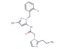 N-[1-(2-chlorobenzyl)-3-methyl-1H-pyrazol-5-yl]-2-(2-propyl-1H-imidazol-1-yl)acetamide