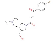 4-[(3R*,4R*)-3-[(dimethylamino)methyl]-4-(hydroxymethyl)pyrrolidin-1-yl]-1-(4-fluorophenyl)-4-oxobutan-1-one