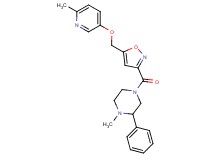 1-methyl-4-[(5-{[(6-methyl-3-pyridinyl)oxy]methyl}-3-isoxazolyl)carbonyl]-2-phenylpiperazine