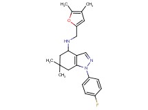 N-[(4,5-dimethyl-2-furyl)methyl]-1-(4-fluorophenyl)-6,6-dimethyl-4,5,6,7-tetrahydro-1H-indazol-4-amine