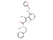 4-[(2-furylmethyl)amino]-N,5-dimethyl-N-[2-(2-pyridinyl)ethyl]thieno[2,3-d]pyrimidine-6-carboxamide