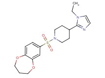 1-(3,4-dihydro-2H-1,5-benzodioxepin-7-ylsulfonyl)-4-(1-ethyl-1H-imidazol-2-yl)piperidine