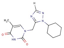1-[(1-cyclohexyl-1H-1,2,4-triazol-5-yl)methyl]-5-methylpyrimidine-2,4(1H,3H)-dione