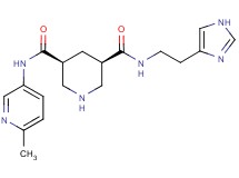 (3R*,5S*)-N-[2-(1H-imidazol-4-yl)ethyl]-N'-(6-methylpyridin-3-yl)piperidine-3,5-dicarboxamide