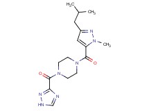1-[(3-isobutyl-1-methyl-1H-pyrazol-5-yl)carbonyl]-4-(1H-1,2,4-triazol-3-ylcarbonyl)piperazine