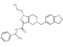5-(2,3-dihydro-1-benzofuran-5-ylmethyl)-1-(2-hydroxyethyl)-N-(1-phenylethyl)-4,5,6,7-tetrahydro-1H-pyrazolo[4,3-c]pyridine-3-carboxamide