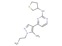 4-(5-methyl-1-propyl-1H-pyrazol-4-yl)-N-(tetrahydro-3-thienyl)-2-pyrimidinamine