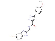 N-[(5-fluoro-1H-benzimidazol-2-yl)methyl]-3-(4-methoxyphenyl)-1H-pyrazole-5-carboxamide