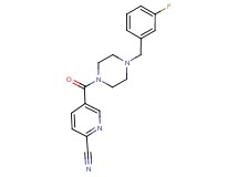 5-{[4-(3-fluorobenzyl)-1-piperazinyl]carbonyl}-2-pyridinecarbonitrile