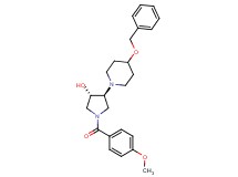 (3S*,4S*)-4-[4-(benzyloxy)-1-piperidinyl]-1-(4-methoxybenzoyl)-3-pyrrolidinol