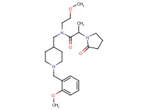 N-{[1-(2-methoxybenzyl)-4-piperidinyl]methyl}-N-(2-methoxyethyl)-2-(2-oxo-1-pyrrolidinyl)propanamide