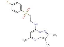 N-{2-[(4-fluorophenyl)sulfonyl]ethyl}-2,3,5-trimethylpyrazolo[1,5-a]pyrimidin-7-amine