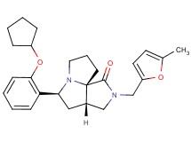 (3aS*,5S*,9aS*)-5-[2-(cyclopentyloxy)phenyl]-2-[(5-methyl-2-furyl)methyl]hexahydro-7H-pyrrolo[3,4-g]pyrrolizin-1(2H)-one