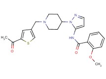 N-(1-{1-[(5-acetyl-3-thienyl)methyl]-4-piperidinyl}-1H-pyrazol-5-yl)-2-methoxybenzamide