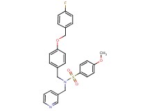 N-{4-[(4-fluorobenzyl)oxy]benzyl}-4-methoxy-N-(3-pyridinylmethyl)benzenesulfonamide
