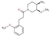 (3S*,4R*)-3-methoxy-1-[3-(2-methoxyphenyl)propanoyl]piperidin-4-amine