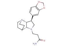 3-[(2R*,3S*,6R*)-3-(1,3-benzodioxol-5-yl)-1,5-diazatricyclo[5.2.2.0~2,6~]undec-5-yl]propanamide