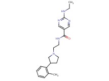 2-(ethylamino)-N-{2-[3-(2-methylphenyl)-1-pyrrolidinyl]ethyl}-5-pyrimidinecarboxamide