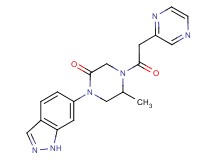 1-(1H-indazol-6-yl)-5-methyl-4-(2-pyrazinylacetyl)-2-piperazinone