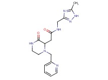 N-[(5-methyl-1H-1,2,4-triazol-3-yl)methyl]-2-[3-oxo-1-(2-pyridinylmethyl)-2-piperazinyl]acetamide