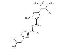 N-[1-(3-isobutyl-1,2,4-oxadiazol-5-yl)ethyl]-1,1',3',5'-tetramethyl-1H,1'H-3,4'-bipyrazole-5-carboxamide