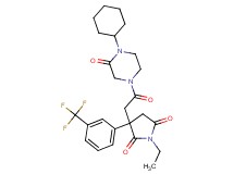 3-[2-(4-cyclohexyl-3-oxo-1-piperazinyl)-2-oxoethyl]-1-ethyl-3-[3-(trifluoromethyl)phenyl]-2,5-pyrrolidinedione