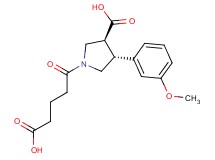 (3S*,4R*)-1-(4-carboxybutanoyl)-4-(3-methoxyphenyl)pyrrolidine-3-carboxylic acid