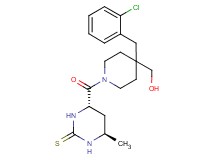 (4S*,6R*)-4-{[4-(2-chlorobenzyl)-4-(hydroxymethyl)-1-piperidinyl]carbonyl}-6-methyltetrahydro-2(1H)-pyrimidinethione