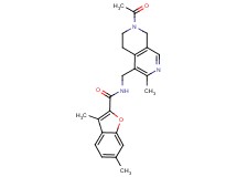 N-[(7-acetyl-3-methyl-5,6,7,8-tetrahydro-2,7-naphthyridin-4-yl)methyl]-3,6-dimethyl-1-benzofuran-2-carboxamide