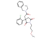N-benzyl-2-[3-(2-chlorophenyl)-1-(3-methoxypropyl)-2,5-dioxo-3-pyrrolidinyl]-N-ethylacetamide
