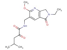 N-[(6-ethyl-2-methoxy-5-oxo-6,7-dihydro-5H-pyrrolo[3,4-b]pyridin-3-yl)methyl]-4-methyl-2-oxopentanamide