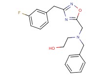2-(benzyl{[3-(3-fluorobenzyl)-1,2,4-oxadiazol-5-yl]methyl}amino)ethanol